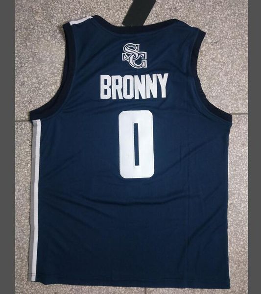 

ncaa brownie james sierra canyon high school 0 bronny navy blue jersey men, Black