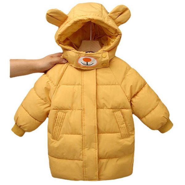 

girls boys down coat winter kids coats children outwear baby clothes jackets hooded long child jacket clothing warm cartoon cute b8596, Blue;gray