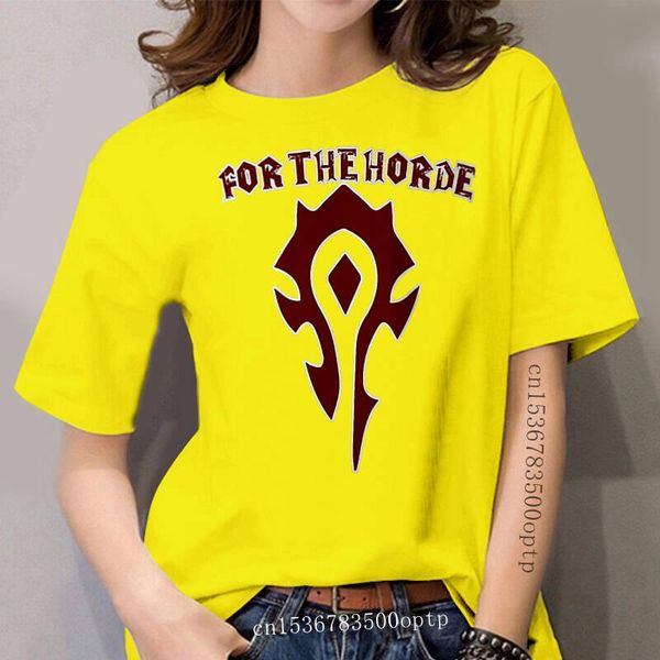 

women's t-shirt black for the horde personalized tee 100% cotton women t shirts tees, White