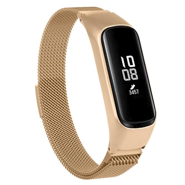 

watch bands stainless steel braided magnetic loop for samsung galaxy fit-e strap, Black;brown