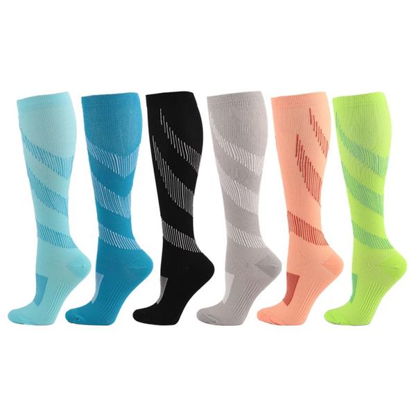 

men's socks compression men sports cycling for diabetics running nature hiking varicose veins stockings, Black