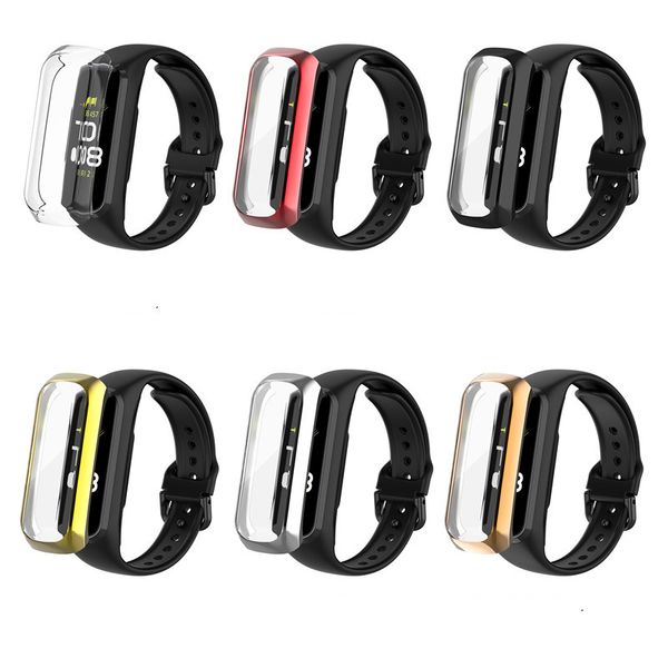 

soft plating tpu case cover for samsung galaxy fit2 sm-r22 mi watch lite redmi super slim full protection silicone bumper frame protector