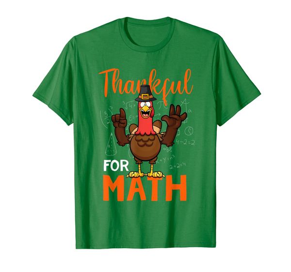 

thankful for math turkey math teacher gifts thanksgiving t-shirt, White;black