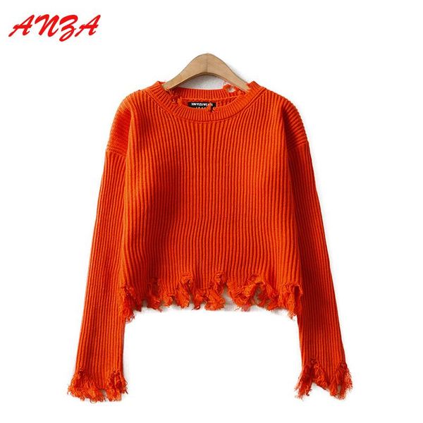 

women's sweaters anza women autumn sweater with tassel long sleeve knitted pullover femme casual elegant thick red winter jumpers, White;black