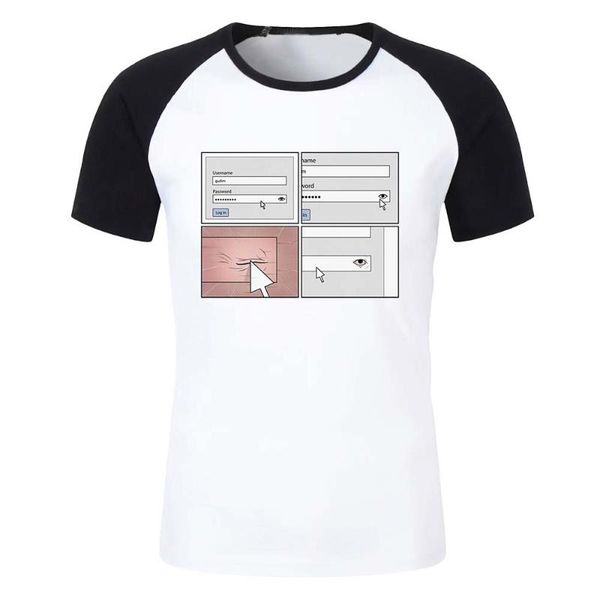 

t shirt show password funny sarcastic depression random unexpected baseball tee, White;black