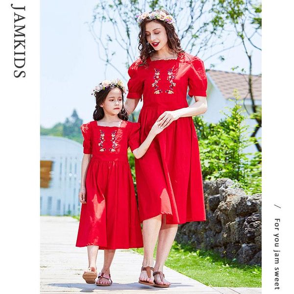 

2021 matching family outfits summer mommy and daughter matching clothes mother & daughter holiday dress family look outfits 108, Blue