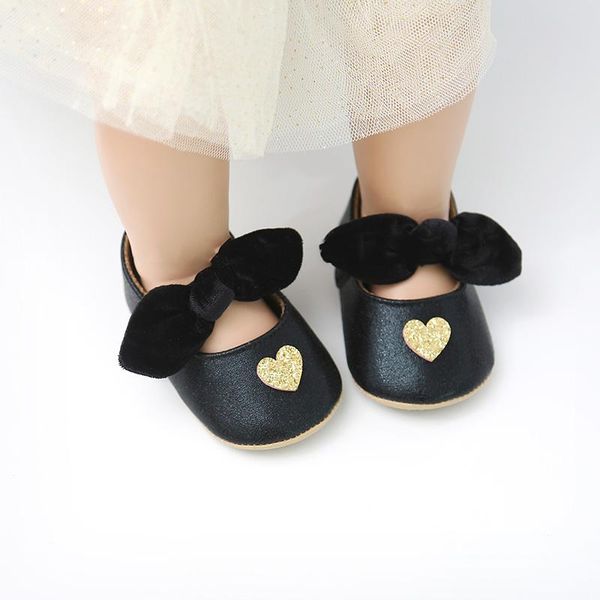

first walkers spring and autumn infant red love princess shoes 0-18m baby girls solid color breathable bow outing toddler with headwear