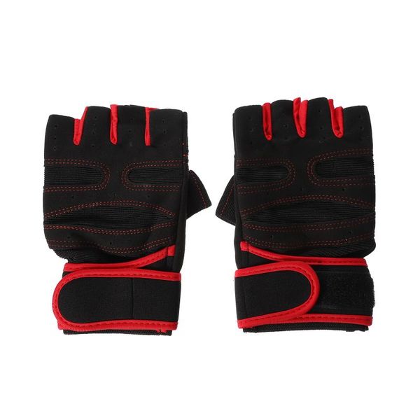 

cycling gloves 1 pair sports outdoor breathable half finger gym anti-skid, Black