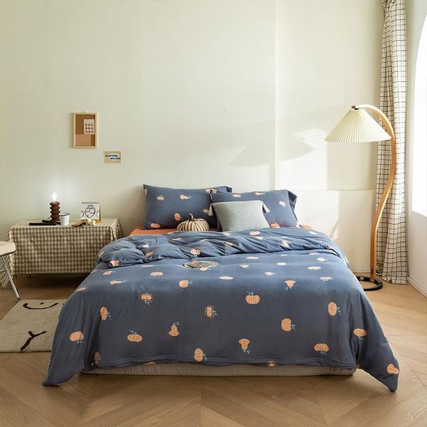 

bedding sets e-star china store pumpkin print four of knitted cotton bed