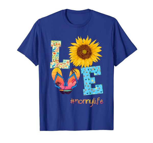 

love nonny life flip flops hippie sunflower summer t-shirt, White;black