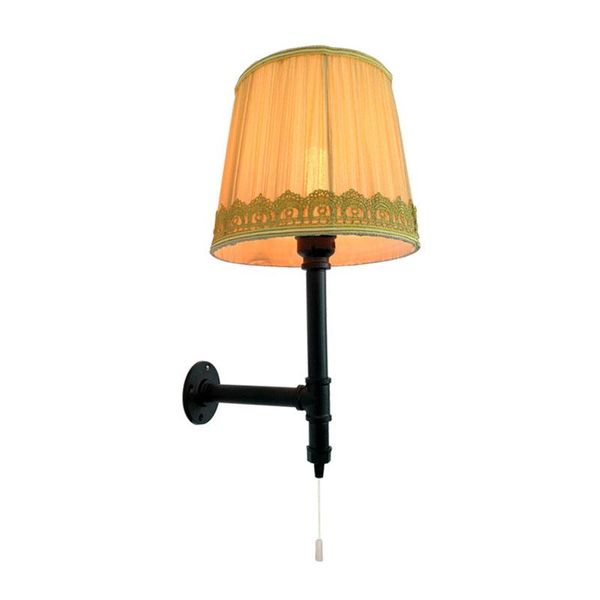 

wall lamp american style simple creative cloth bedroom bedside living room light aisle household sconce bra