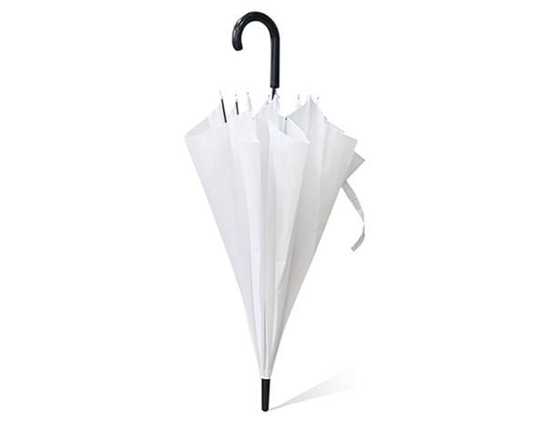 Longa alça de guarda-chuva sublimação de guarda-chuvas em branco revestimento de transferência de calor chuva parasol à prova de vento