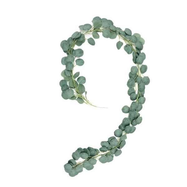 

artificial green eucalyptus leaves garland fake vines rattan plants ivy wreath for wedding party home wall decoration decorative flowers & w