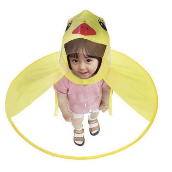 

raincoats cute raincoat ufo umbrella cap magic hands-keeps while protecting children from rain poncho