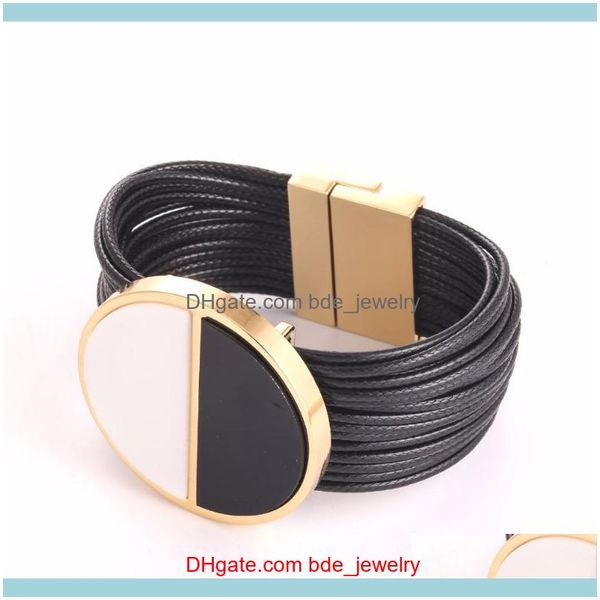 

charm jewelrycharm bracelets graybirds trendy acrylic and alloy bracelet with wax rope for fashion girls anniversary gifts ysb0004 drop deli, Golden;silver