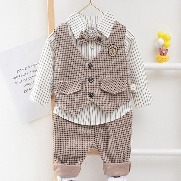 

clothing sets melario 3pc spring autumn boys set back to school outfit baby clothes little gentleman for 1-3 years boy, White