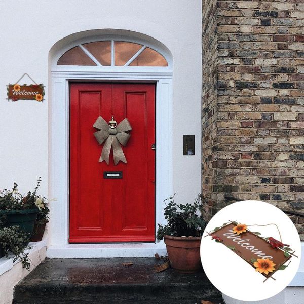 

wall stickers 1pc exquisite sunflower welcome board hanging ornament decor