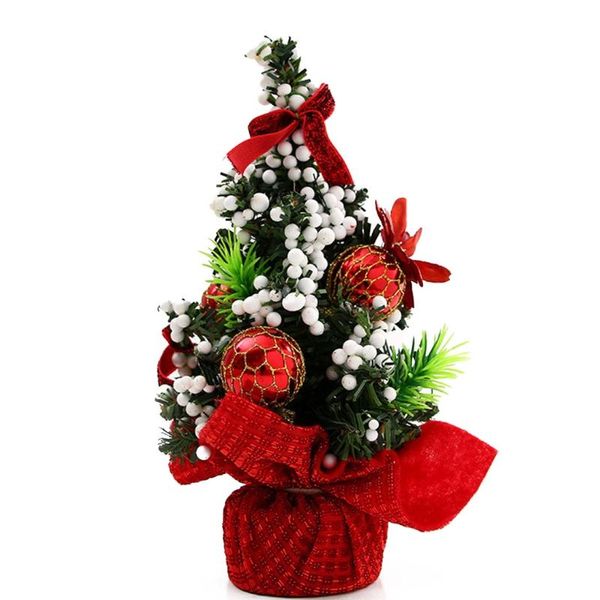 

garden decorations 20cm mini christmas tree festival holiday party ornaments shiny glitter artificial xmas miniature plants tabledecorat