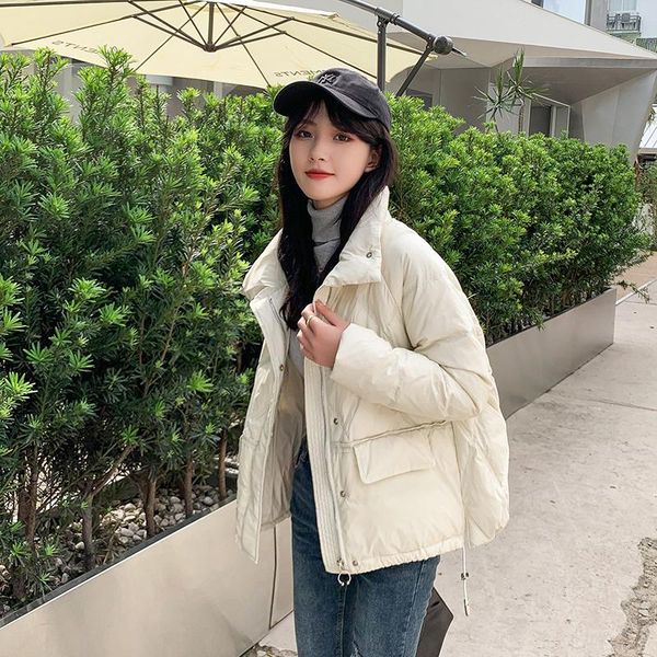 

women's down & parkas 2021 winter coat women light jacket woman stand collar coats female korean style autumn clothes veste femme wpy39, Black