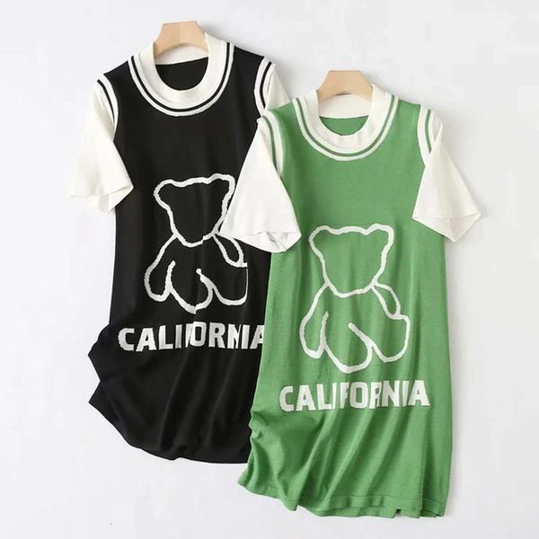 

fashion loose jerseys short sleeved dresses for women, White;black