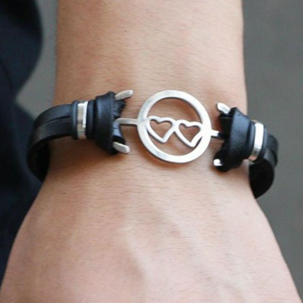 

charm bracelets cibocibo trendy bracelet men vintage leather braided luxury simple gifts wristband friendship pulsera hombre, Golden;silver