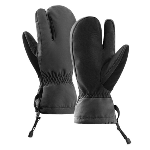 

ski gloves 3 fingers professional snowboard skiing winter snow touch screen motorcycle cycling thermal warm glove mittens