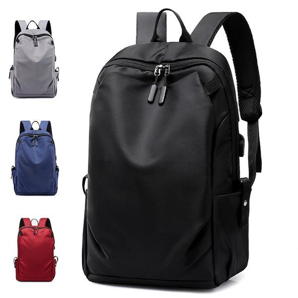 

backpack style female nylon+oxford material waterproof student bag usb charge women's fashion 14.5 inch laptop