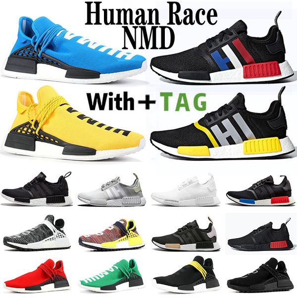 

2022 human race nmd r1 hu pharrell williams yellow solar pack red mother oreo japan mens trainers womens running shoes 36-45
