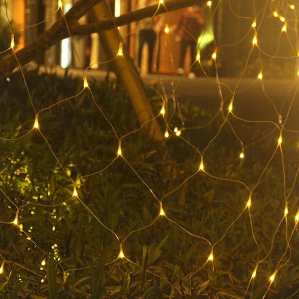 

led net light 3mx2m 6x4 led mesh fairy string light christmas 110/220v party wedding new year garland outdoor garden decoration