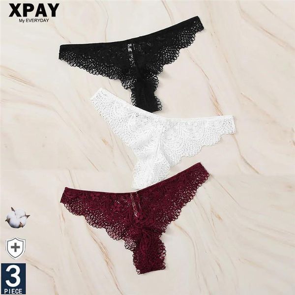 

women's panties low waist thong seamless lace transparent tollow bikini, Black;pink