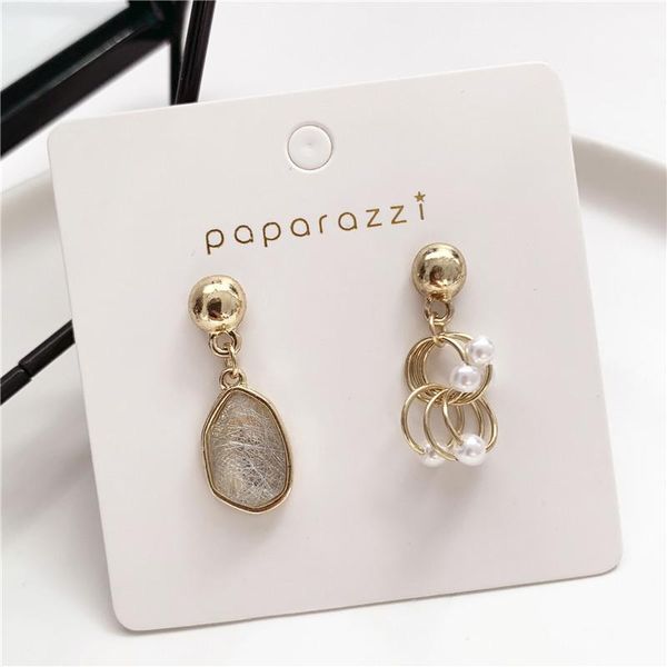 

dangle & chandelier south korea dongdaemun fashion asymmetrical metal earrings temperament eardrop ear clip, Silver
