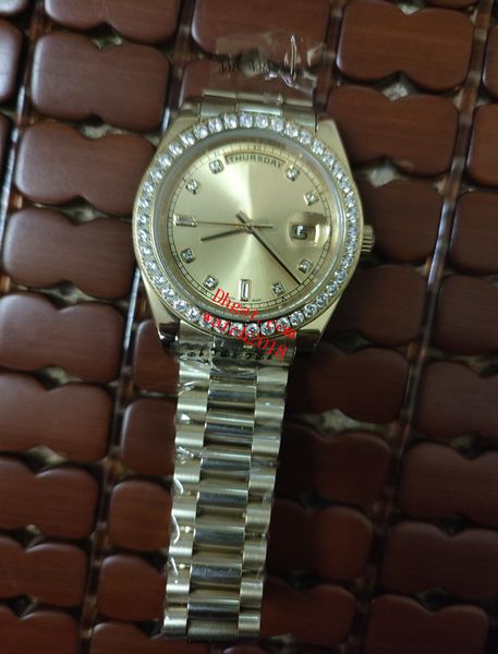 

classic mens watch 218348 41mm sapphire glass mechanical automatic 18k gold stainless steel bracelet luxury watches waterproof, Slivery;brown