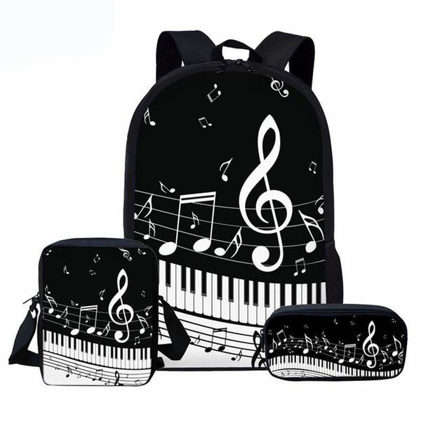 

cute piano children school bags for kids bagpack teenager girls book music note backpack primary set custom