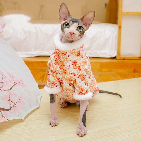 

cat costumes sphinx clothes japanese style hairless winter thickened german four-legged accessories
