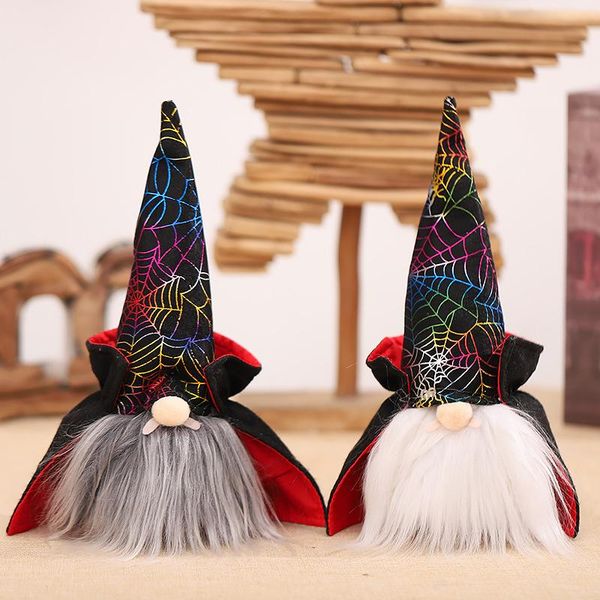 

party decoration multi styles halloween gnomes plush decor handmade tomte toy swedish ornaments with witch cloak hat doll household