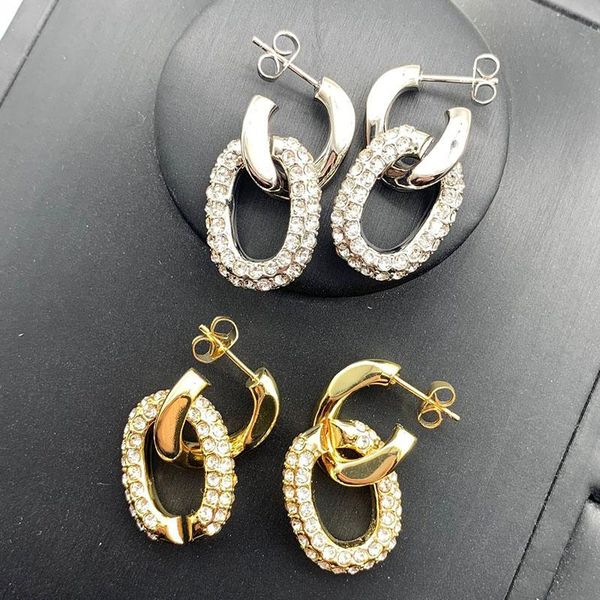 

hoop & huggie earrings for women luxury jewelry korean fashion stainless steel hypoallergenic with logo wholesale gift, Golden;silver