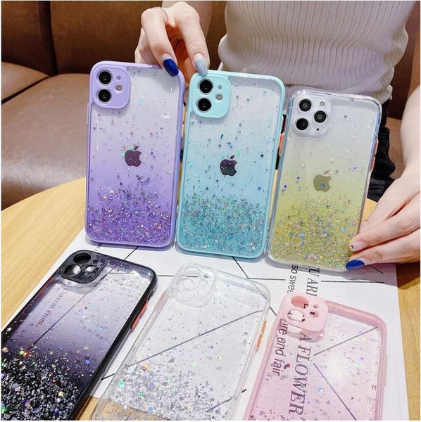 

bling glitter case for iphone 12 mini se 11 pro max 7 8 plus xr xs silicone shockproof hard phone cover