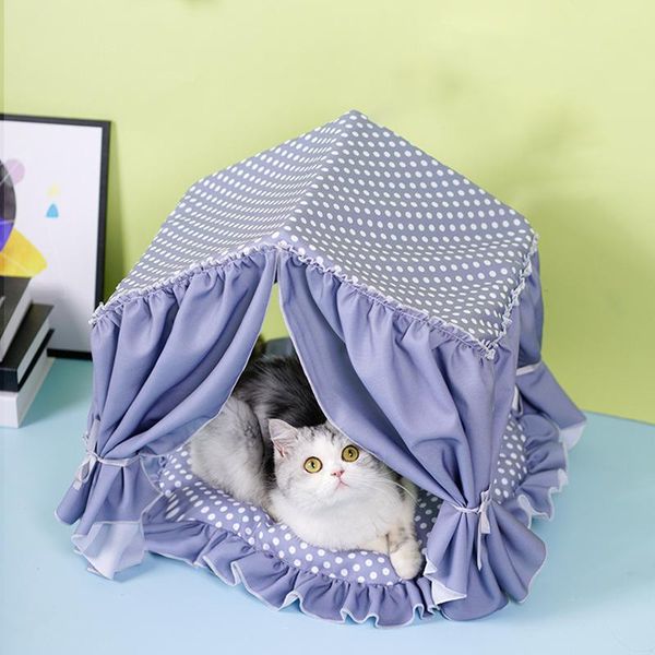 

cat beds & furniture sleeping tent bed house pet basket pets cushion small dog kennels wigwam removable washable accessories