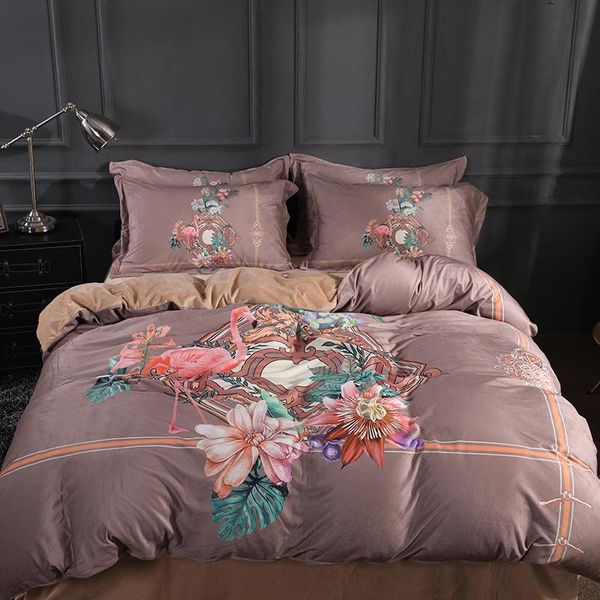 

bedding sets ab side thickening and raising luxury set soft bedclothes duvet/quilt cover bed linen sheet pieces 4