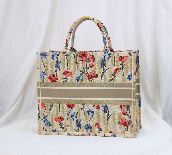 

handbag 2021 d home embroidery tote old flower letter shopping bag women's mammy large capacity