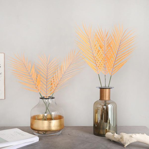 

online celebrity ins model monolithic candy-colored areca palm leaf indoor model plant wall wedding artificial flower