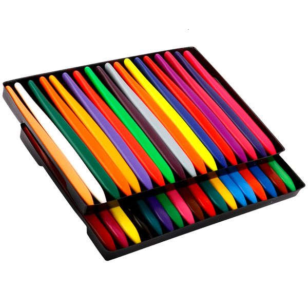 

painting pens children's triangle plastic crayon washable brush art painting graffiti color pen, Black;red