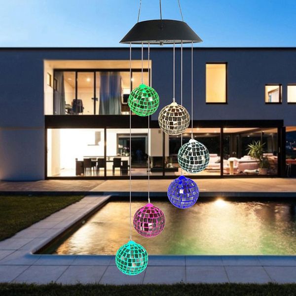 

decorative objects & figurines solar round ball wind chime lights color changing mosaic landscape lamp for garden courtyard balcony decorati