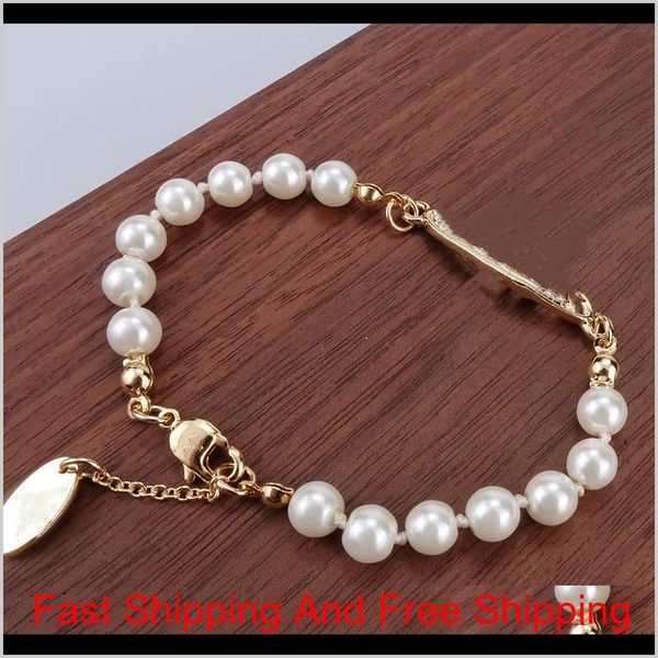 

4 colors pearl beaded bracelet popular fashion women lady rhinestone obit bracelet gift for love girlfriend fashion jewelry swiyf fatlr, Black