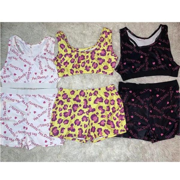 

2020 fashion letter printed casual two piece set crop and shorts pants summer short tracksuit women bodycon sleepwear, Black;red