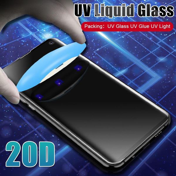 

uv full glue glass for galaxy s10 s20 plus screen protector edition for galaxy note 10 tempered glass s10 film