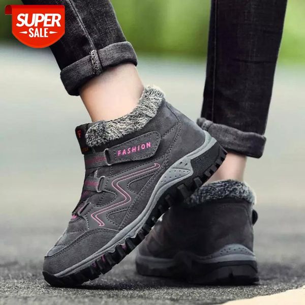

new winter ankle boots women snow boots warm plush platform boot rubber work sneakers for women shoes #wv2g, Black