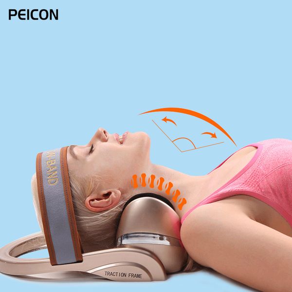 

neck traction massager cervical traction port stretch device airbag vibration massage relieve pain fatigue household massage