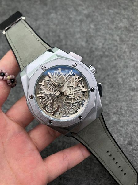 

mens sport watch montre de luxe f1 wristwatches montre japan quartz movement chronograph orologi da uomo di lusso 89250, Slivery;brown