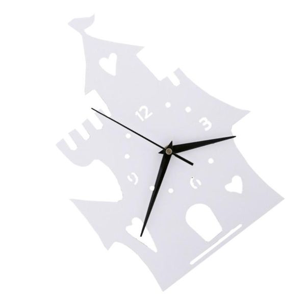 

wall clocks 1pc living room kids hanging clock mute cartoon castle shape